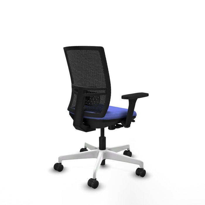 PIQUERAS Y CRESPO Silla de oficina Yunquera con mecanismo Sincro/Traslack, Azul claro y Negro