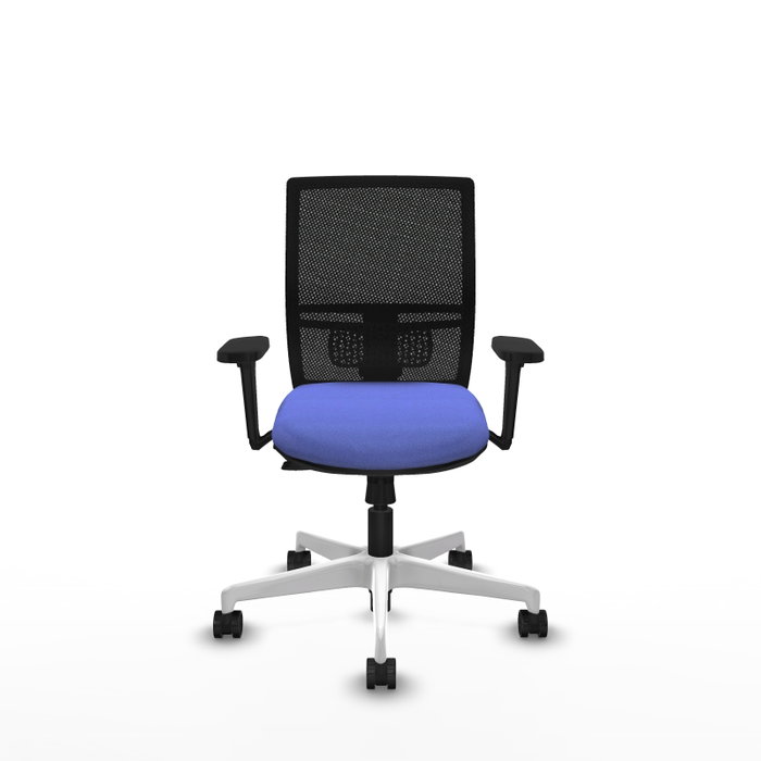 PIQUERAS Y CRESPO Silla de oficina Yunquera con mecanismo Sincro/Traslack, Azul claro y Negro