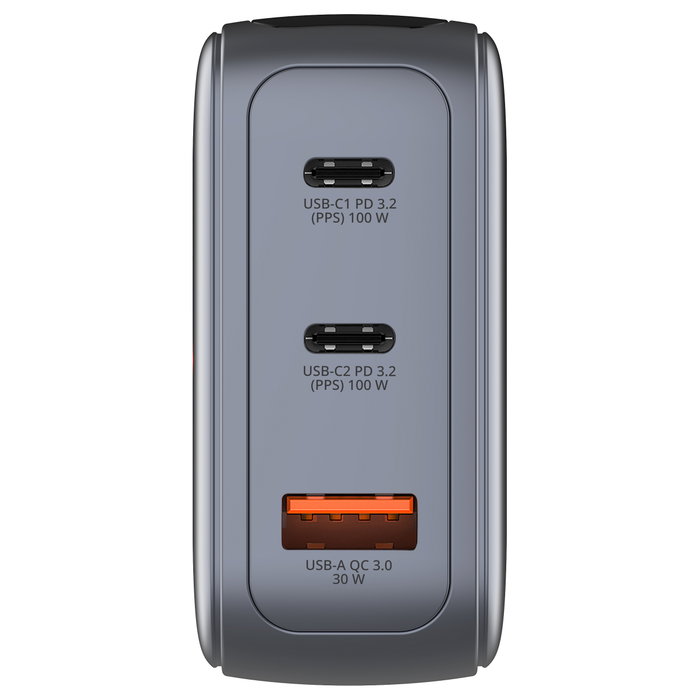 Verbatim Mini GaN Charger 100W con Pantalla TFT y 3 Puertos (EU/UK/US)平衡
