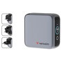 Verbatim Mini GaN Charger 100W con Pantalla TFT y 3 Puertos (EU/UK/US)平衡