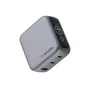 Verbatim Mini GaN Charger 100W con pantalla TFT y 3 puertos (EU/UK/US) de color Negro