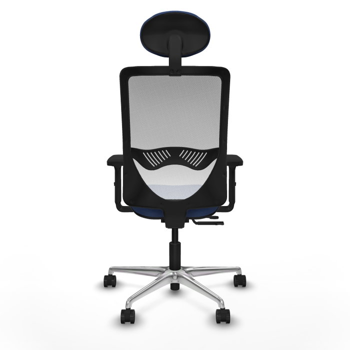PIQUERAS Y CRESPO Silla de oficina Zulema con mecanismo Sincro/Traslack, Azul marino y Blanco PIQUERAS Y CRESPO Silla de oficina Zulema con mecanismo Sincro/Traslack, Azul marino y Blanco