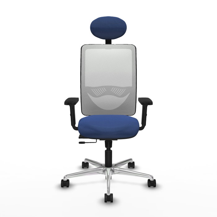 PIQUERAS Y CRESPO Silla de oficina Zulema con mecanismo Sincro/Traslack, Azul marino y Blanco PIQUERAS Y CRESPO Silla de oficina Zulema con mecanismo Sincro/Traslack, Azul marino y Blanco