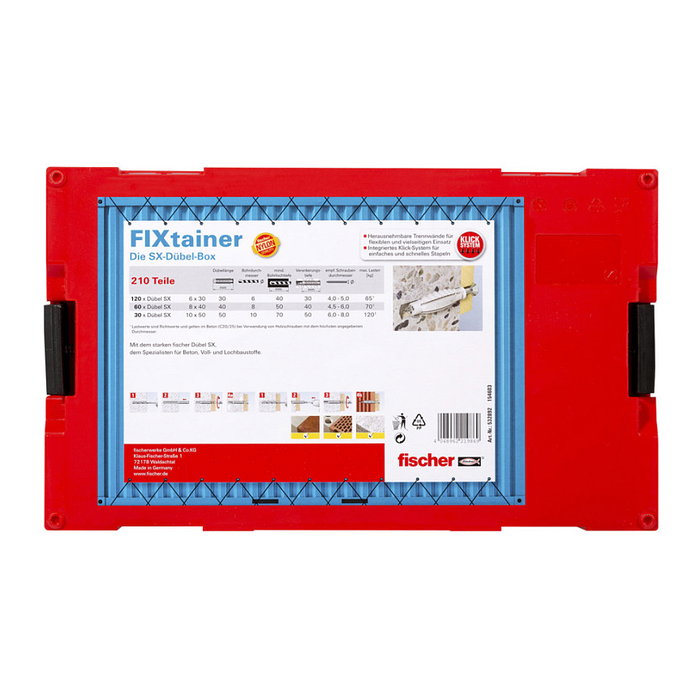 fischer FixTainer - SX Plus Surtido de tacos de expansión 210 piezas de Fischer. Duebel. Duebel ean13: 4048962219869