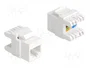DeLOCK Módulo Keystone RJ45 hembra a LSA Cat.6A mini sin herramientas, Blanco