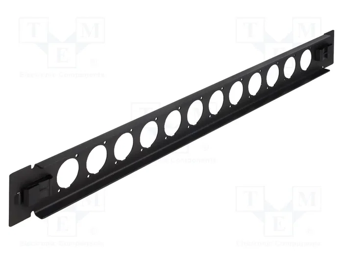 DeLOCK Panel de Conexión Tipo-D de 19″, 12 Puertos, Negro