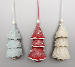 DKD Home Decor Decoración Colgante de PVC Árbol Surtido de 3 Colores