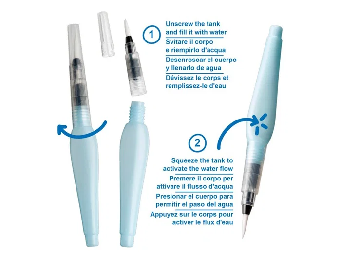 Carioca Pincel Recargable Agua Redondo Puntas Surtidas Caja de 3 Unidades Carioca Pincel Recargable Agua Redondo Puntas Surtidas Caja de 3 Unidades