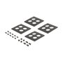 DeLOCK Patchpanel de 19″ con 4 placas Tipo-D y 16 puertos, 2U, Negro