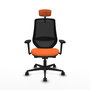 PIQUERAS Y CRESPO Silla de oficina Mardos con mecanismo Sincro/Traslack, Naranja y Negro