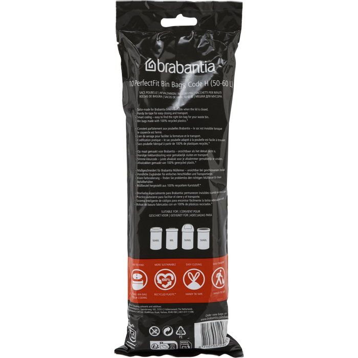 Brabantia PerfectFit Bolsas de Basura Código H (50-60 Litros) Brabantia PerfectFit Bolsas de Basura Código H (50-60 Litros)