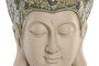DKD Home Decor Figura de Buda Beige y Verde en Magnesia y Fibra de Vidrio