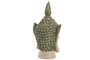 DKD Home Decor Figura de Buda Beige y Verde en Magnesia y Fibra de Vidrio