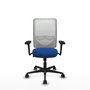 PIQUERAS Y CRESPO Silla de oficina Zulema con mecanismo Sincro, Azul y Blanco