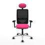 PIQUERAS Y CRESPO Silla de oficina Zulema Rosa y Negro