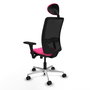 PIQUERAS Y CRESPO Silla de oficina Zulema Rosa y Negro