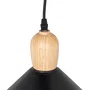 SKD Lámpara Colgante Laura SKD-P134-G Metal y Madera con Cable Regulable en Altura para Decoración Moderna