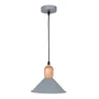 SKD Lámpara Colgante Laura SKD-P134-G Metal y Madera con Cable Regulable en Altura para Decoración Moderna