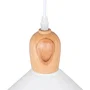 SKD Lámpara Colgante Laura SKD-P134-G Metal y Madera con Cable Regulable en Altura para Decoración Moderna