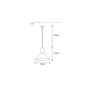 SKD Lámpara Colgante Laura SKD-P134-G Metal y Madera con Cable Regulable en Altura para Decoración Moderna