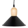 SKD Lámpara Colgante Laura SKD-P134-G Metal y Madera con Cable Regulable en Altura para Decoración Moderna