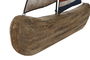 DKD Home Decor Decoración Velero Natural Blanco Paulownia Metal 2 Unidades 39 x 46 x 6 cm