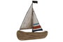 DKD Home Decor Decoración Velero Paulownia y Metal Natural