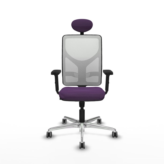 PIQUERAS Y CRESPO Silla de oficina Motilla con mecanismo Sincro, Morada y Blanca