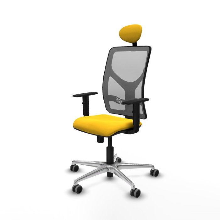 PIQUERAS Y CRESPO Silla de oficina Motilla con mecanismo Sincro, Amarillo y Gris PIQUERAS Y CRESPO Silla de oficina Motilla con mecanismo Sincro, Amarillo y Gris
