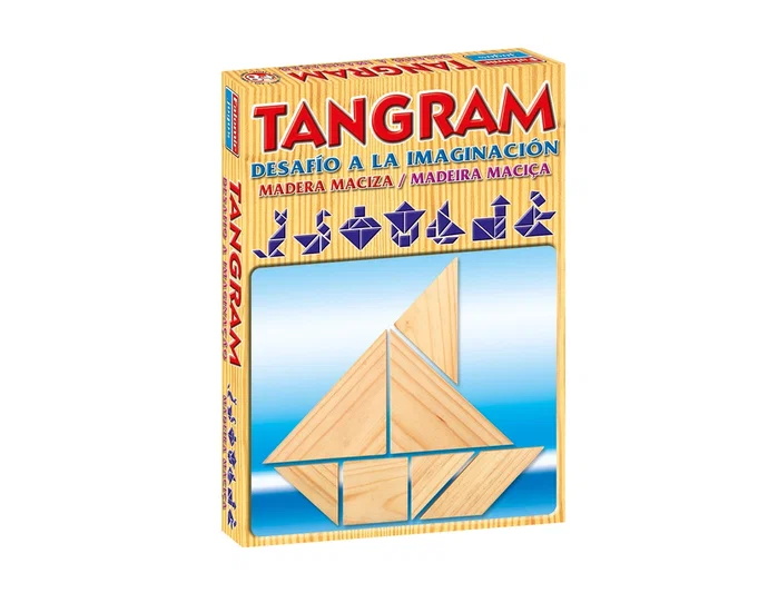 Falomir Juego de Mesa Tangram de Madera para Niños y Adultos a Partir de 8 Años Puzzle Educativo Clásico
