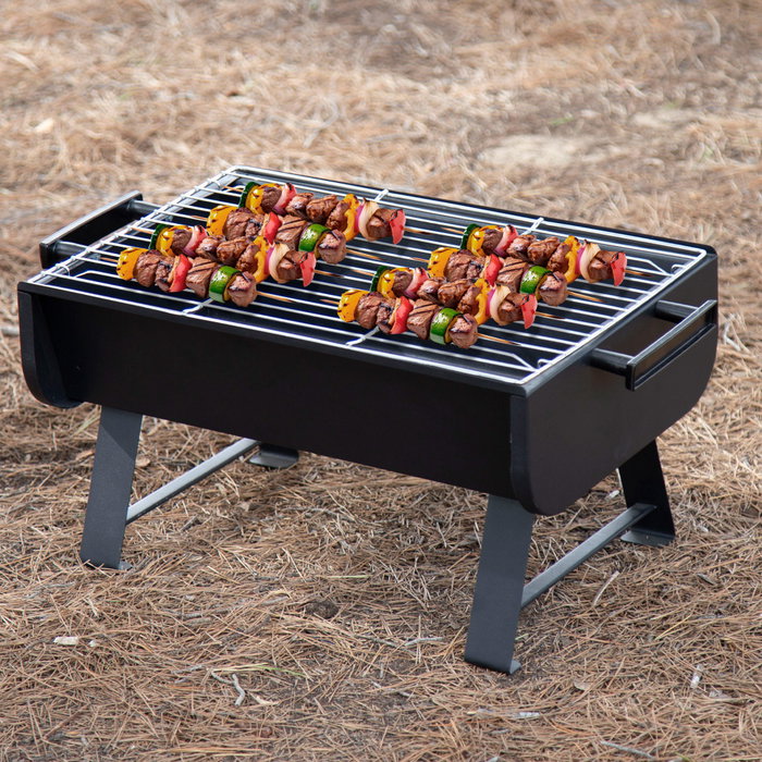 AKTIVE Barbacoa de carbón portátil
