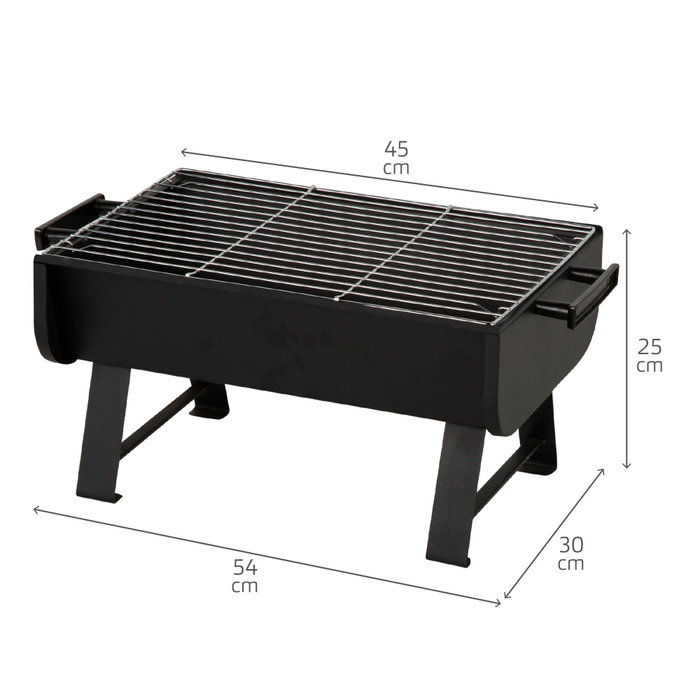 AKTIVE Barbacoa de carbón portátil
