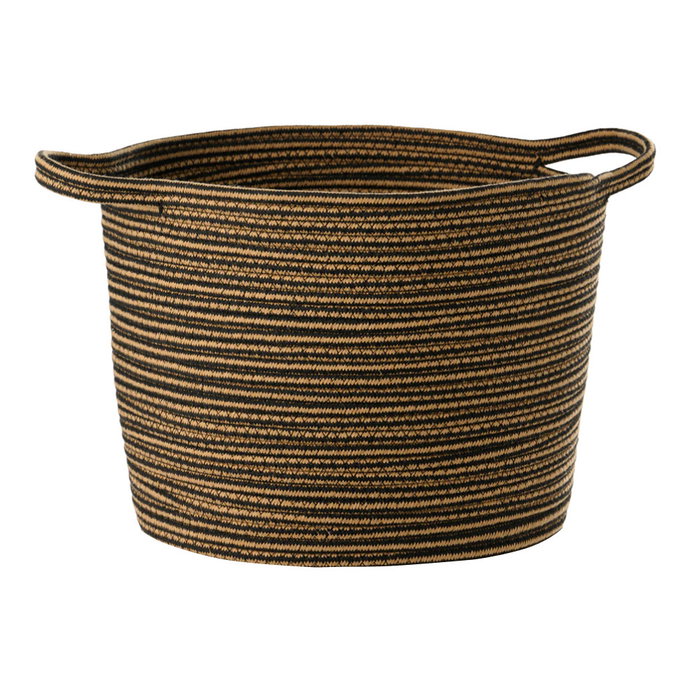 Cesta Redonda Day Trenzada con Asas, Diámetro 30 cm Altura 24 cm, Cuerda de Poliéster y Polipropileno - Colores Surtidos Cesta Redonda Day Trenzada con Asas, Diámetro 30 cm Altura 24 cm, Cuerda de Poliéster y Polipropileno - Colores Surtidos