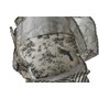 DKD Home Decor Cesta de Algodón Green Leaves 47x18x27 Hojas Crudo y Verde