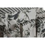 DKD Home Decor Cesta de Algodón Green Leaves 47x18x27 Hojas Crudo y Verde