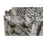 DKD Home Decor Cesta de Algodón Green Leaves 47x18x27 Hojas Crudo y Verde