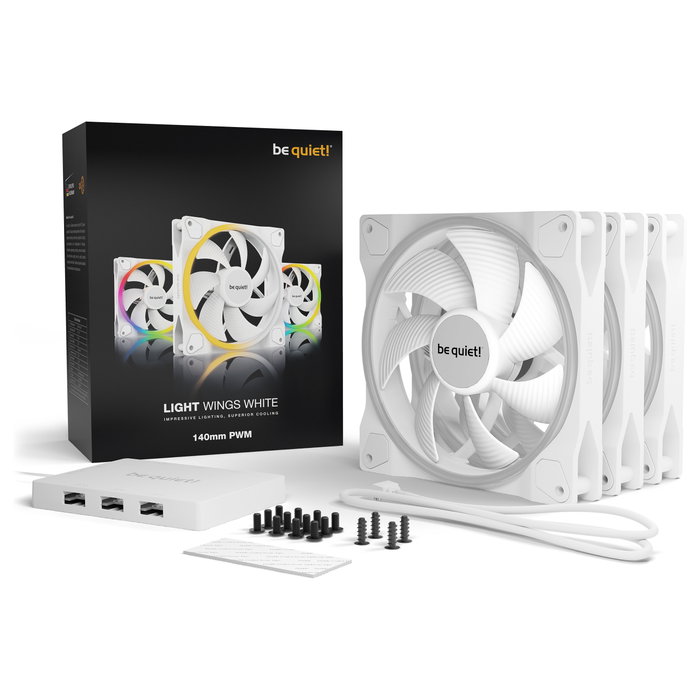 be quiet! Fan Light Wings 140mm BL102 White be quiet! Fan Light Wings 140mm BL102 White