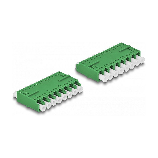 DeLOCK Acoplador de Fibra Óptica HD LC Octuplex Hembra a LC Octuplex Hembra Verde