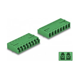 DeLOCK Acoplador de Fibra Óptica HD LC Octuplex Hembra a LC Octuplex Hembra Verde
