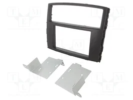 ACV Bastidor de montaje de radio para Mitsubishi 2 DIN gris oscuro