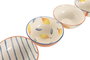 DKD Home Decor Set de 4 Cuencos de Gres Limón con Relieve