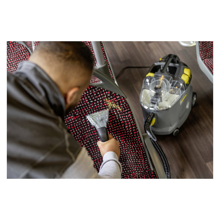 Kärcher Puzzi 8/1 Aspiradora de Agua/Limpieza Húmeda y Secado 1200W, Sin Bolsa, 8L, Profesional, para Suelos Duros y Alfombras