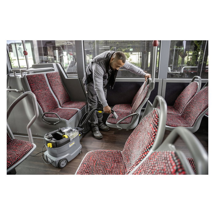 Kärcher Puzzi 8/1 Aspiradora de Agua/Limpieza Húmeda y Secado 1200W, Sin Bolsa, 8L, Profesional, para Suelos Duros y Alfombras