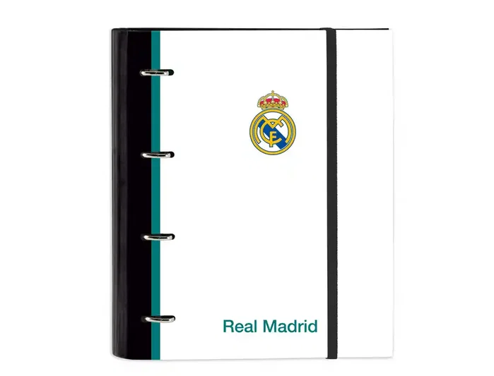 Safta Carpeta Real Madrid A4 con 4 anillas de 35 mm y recambio de 100 hojas Safta Carpeta Real Madrid A4 con 4 anillas de 35 mm y recambio de 100 hojas