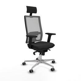 PIQUERAS Y CRESPO Silla de oficina Horna con mecanismo Sincro, Negro y Gris
