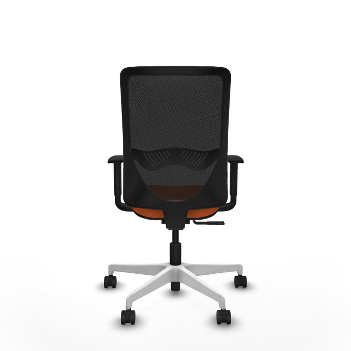 PIQUERAS Y CRESPO Silla de oficina Zulema con mecanismo Sincro Naranja y Negro