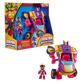 Hasbro G1476 Ironheart - Vehículo y Armadura 2 en 1 de MARVEL Iron Man and His Awesome Friends, Transformable, Juguete para Niños +3 Años