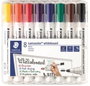 STAEDTLER Marcadores de Pizarra Lumocolor 351 Multicolor de 2 mm, Pack de 8