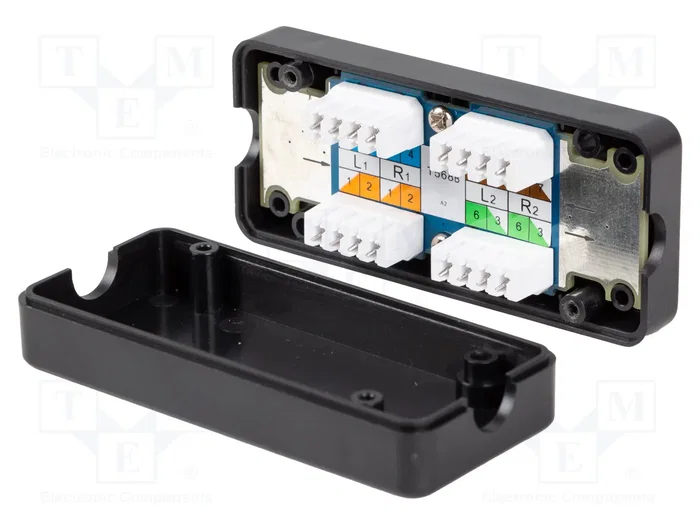 LANBERG Módulo RJ45 Cat 5/5e negro