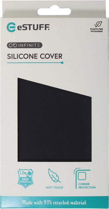 eSTUFF INFINITE RIGA Funda para iPhone 13, Silicona Negra eSTUFF INFINITE RIGA Funda para iPhone 13, Silicona Negra